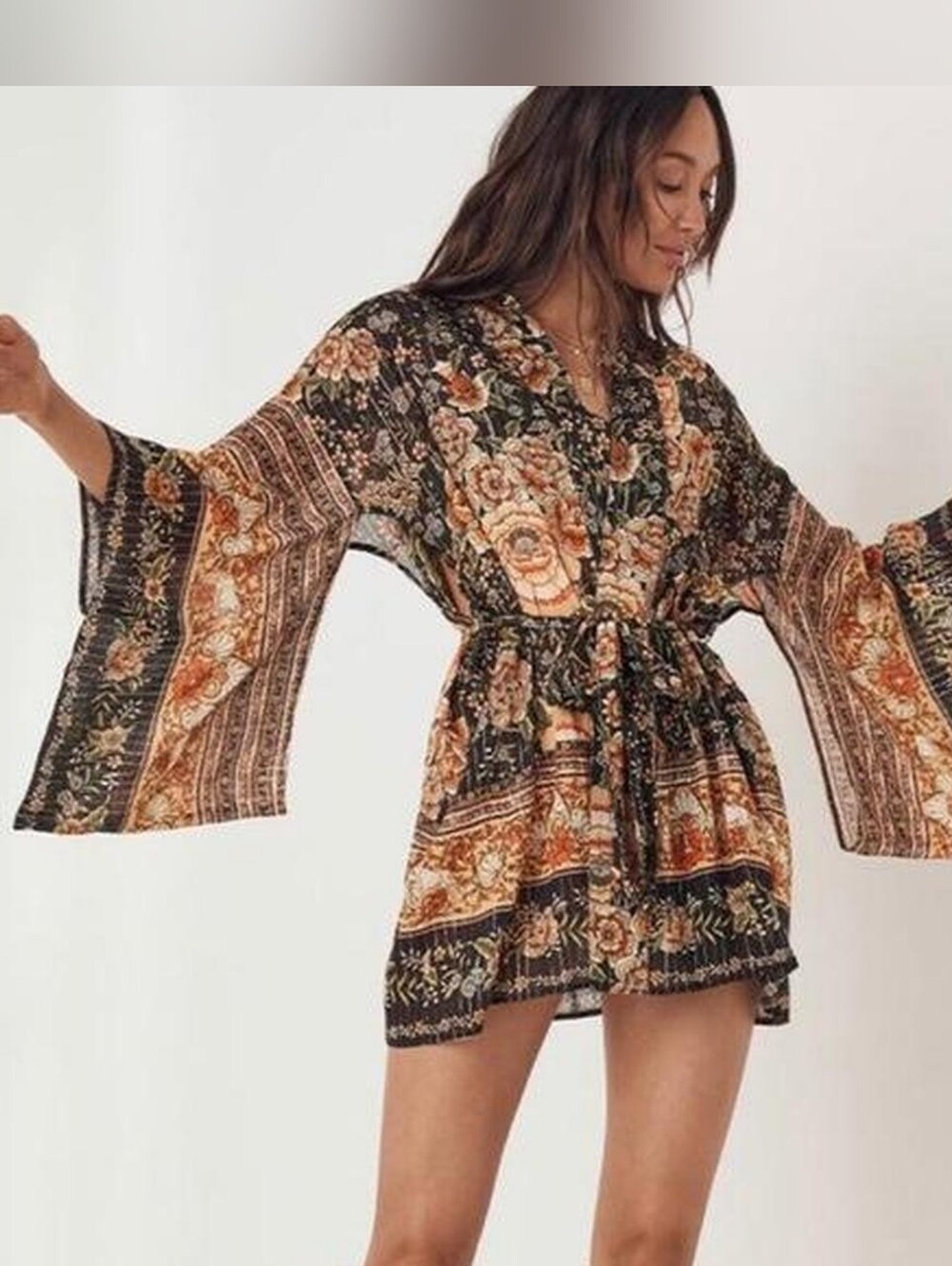 Spell Mystic Nightfall Kimono M/L 🖤🧡